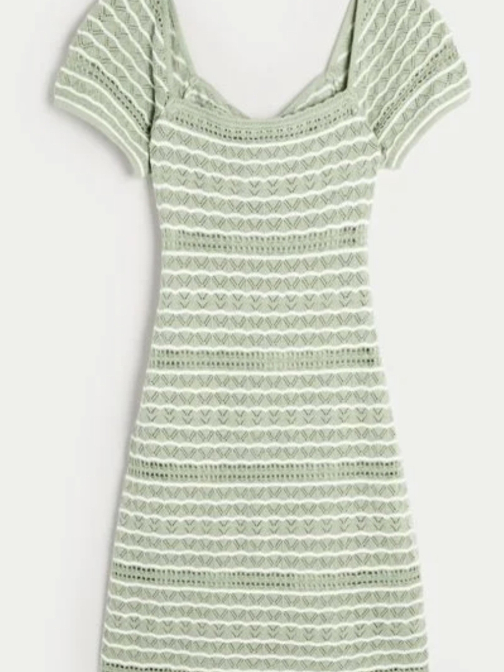 Hollister Green Crochet Knit Dress NWOT Size XL